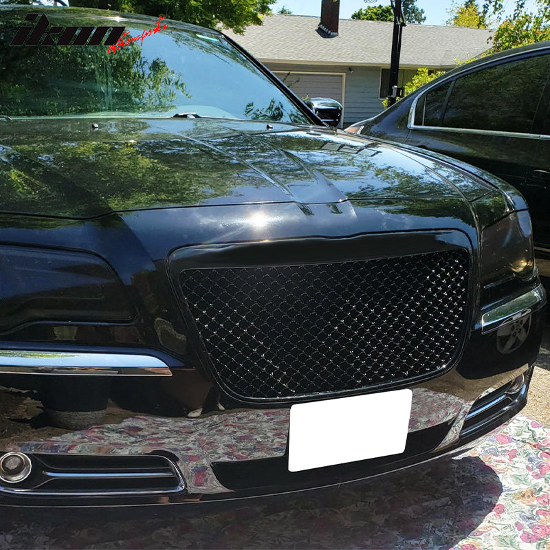 2011-14 Chrysler 300 300C Grill B Style Black Mesh Vehicle Grille ABS