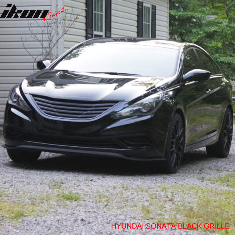 2011-2014 Hyundai Sonata Horizontal Style Front Upper Hood Grille ABS