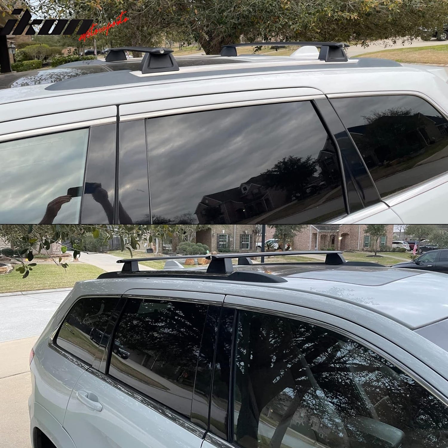 2011-2022 Jeep Grand Cherokee OE Black Roof Rack Cross Bar Aluminum