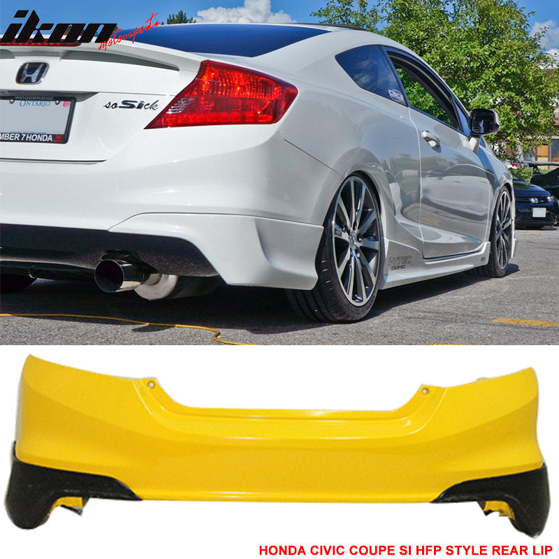 2012-2013 Honda Civic Coupe Si Only HF-P Style Rear Aprons Lip PU