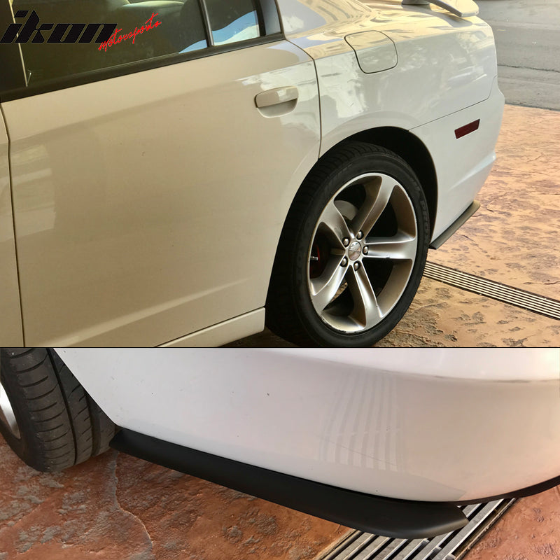 2012-2014 Dodge Charger SRT8 Matte Black Rear Bumper Lip Aprons PP