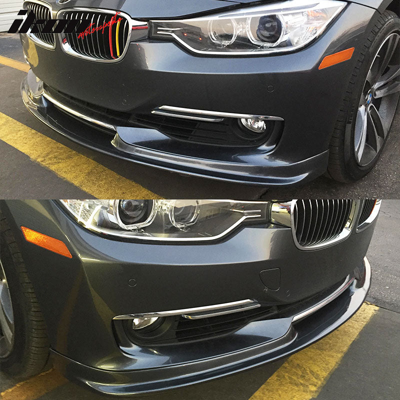 2012-2015 BMW F30 3-Series Sedan H Style Unpainted PU Front Bumper Lip