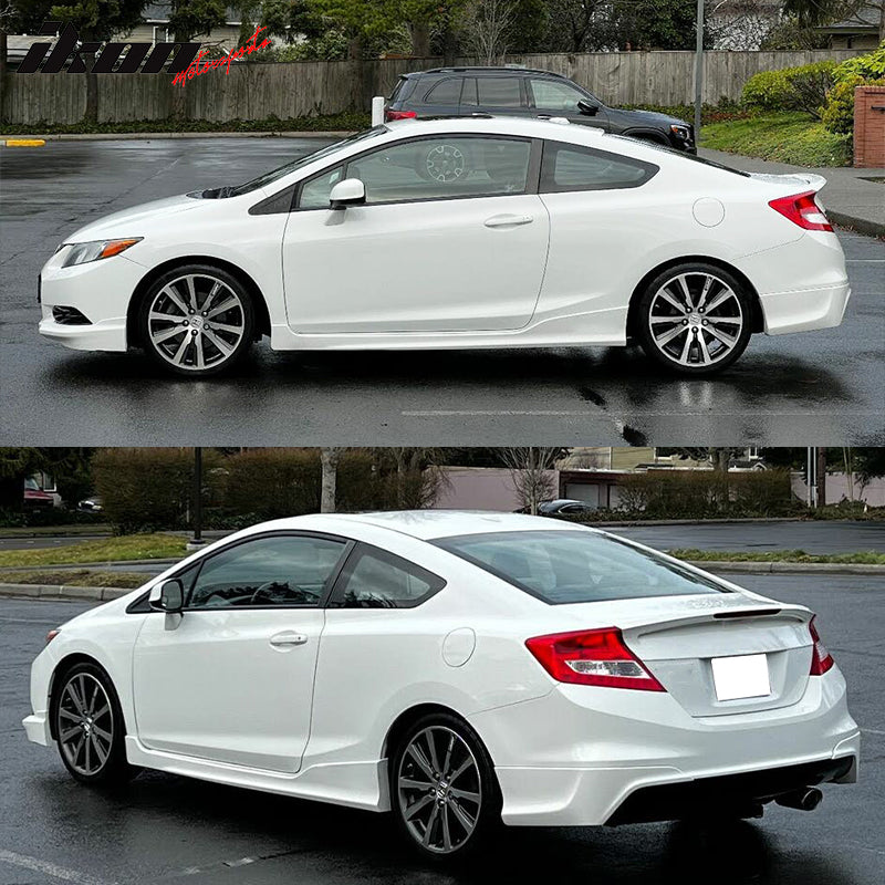2012-2015 Honda Civic Coupe HF-P Style Side Skirts Rocker Pannel PU