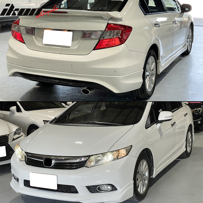 2012-2015 Honda Civic Sedan MD Style Side Skirts Rocker Panels PP