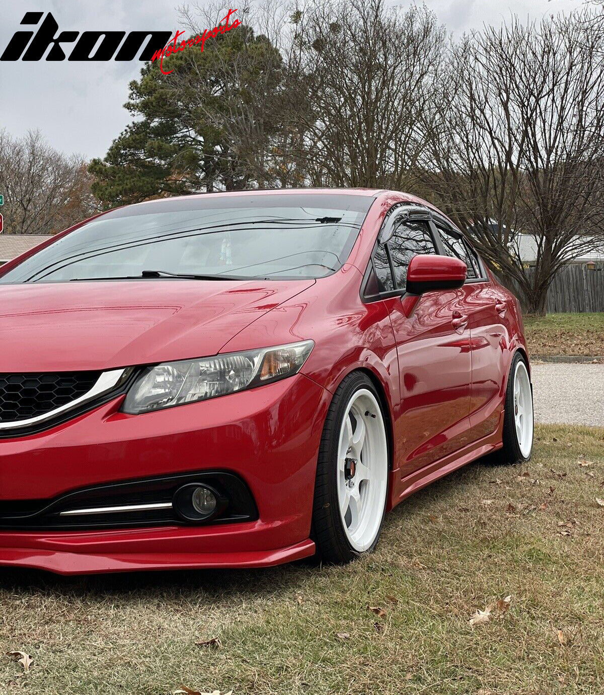 2012-2015 Honda Civic Sedan Mugen RR Style Side Skirts Panels ABS