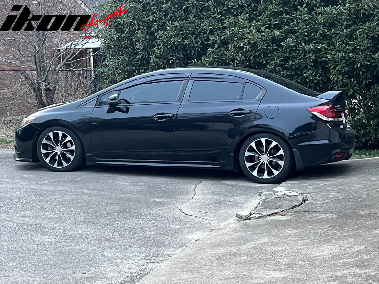 2012-2015 Honda Civic Sedan Mugen RR Style Side Skirts Panels ABS