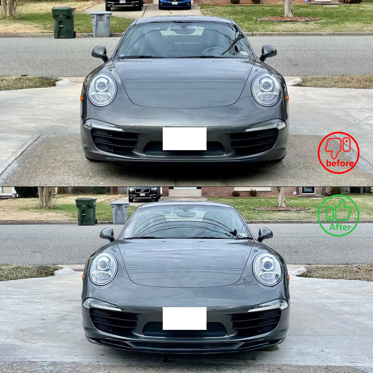 2012-2016 Porsche 911 991 Carrera Front Lip Splitter Air Dam S1 Style