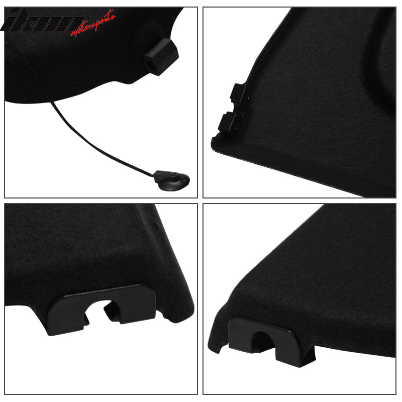2012-2018 Ford Focus Hatchback Black Non Retractable Rear Cargo Cover