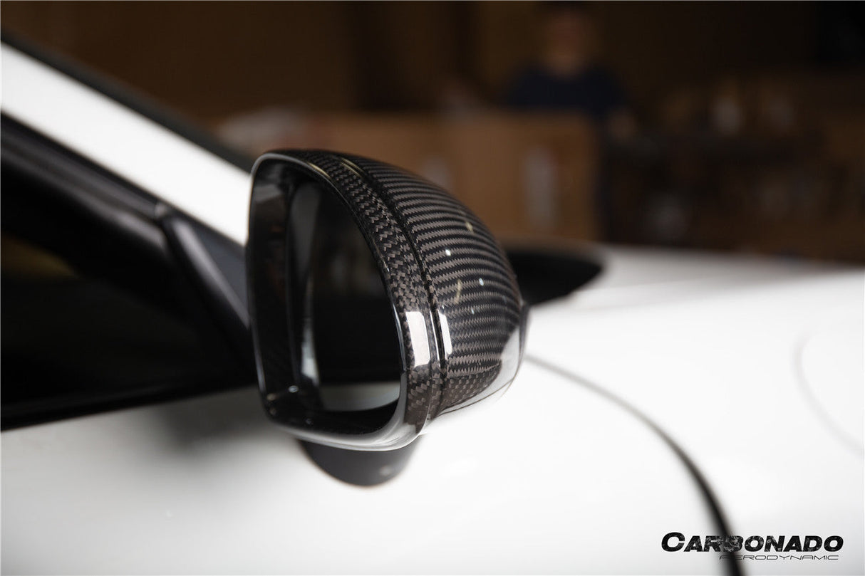 2012-2019 Porsche 911 991.1 991.2 Carrera 981 OEM Style Dry Carbon Fiber Mirror Housing Replacement | Fits Carrera S, Carrera 4, Cabriolet, Targa 4, And Cayman, Boxster LHD
