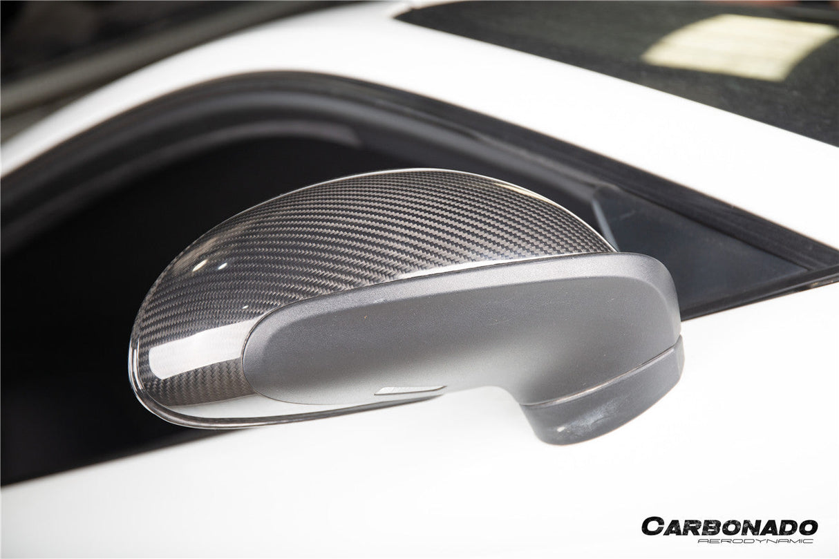 2012-2019 Porsche 911 991.1 991.2 Carrera 981 OEM Style Dry Carbon Fiber Mirror Housing Replacement | Fits Carrera S, Carrera 4, Cabriolet, Targa 4, And Cayman, Boxster LHD