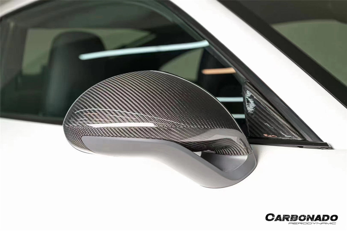 2012-2019 Porsche 911 991.1 991.2 Carrera 981 Cayman Boxster OEM Style Dry Carbon Fiber Mirror Housing Replacement | Fits GT3RS, GT3, GT2RS, Turbo S, GTS, Carrera 4 Cabriolet GTS, Carrera Cabriolet GTS, Targa 4 GTS, Targa 4S, Carrera 4S And 981GT4 LHD