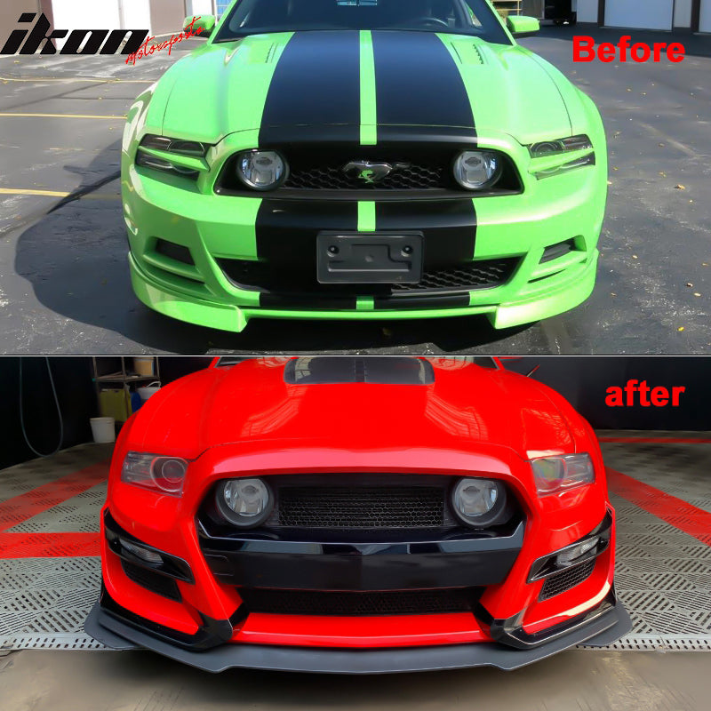2013-2014 Ford Mustang Base & GT GT500 Style Front Bumper Cover PP
