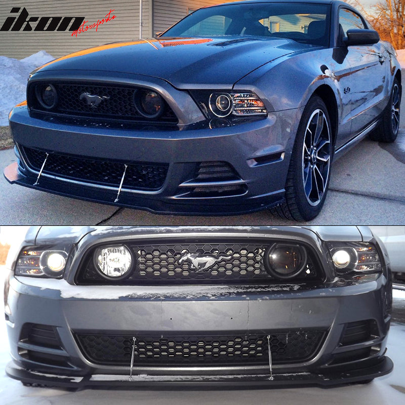 2013-2014 Ford Mustang GT Style Unpainted Front Bumper Lip Spoiler PU
