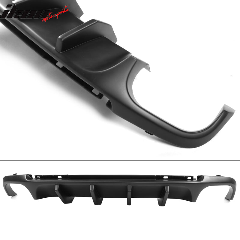 2013-2014 Ford Mustang Shelby Unpainted Black Rear Bumper Diffuser PP