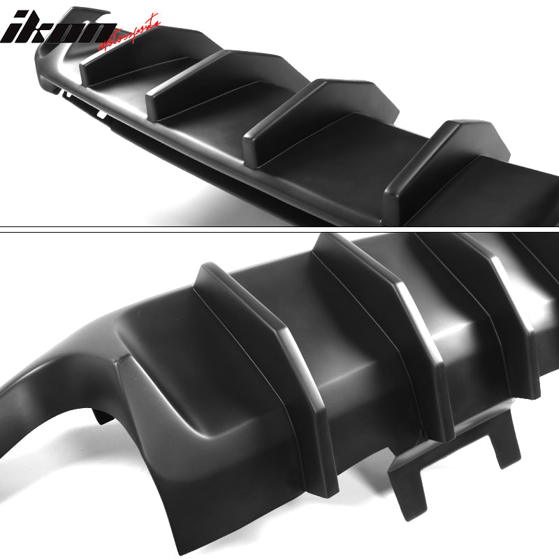 2013-2014 Ford Mustang Shelby Unpainted Black Rear Bumper Diffuser PP