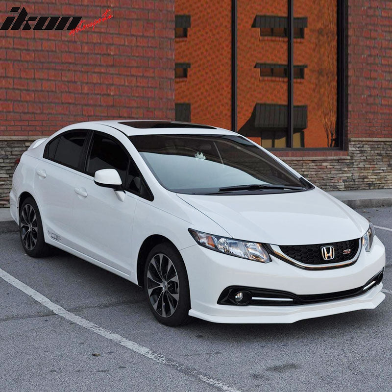 2013-2015 Honda Civic Sedan CS Style Front Bumper Lip Unpainted PU