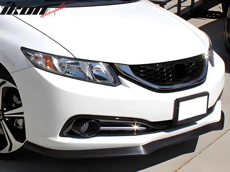 2013-2015 Honda Civic Sedan CS Style Front Bumper Lip Unpainted PU