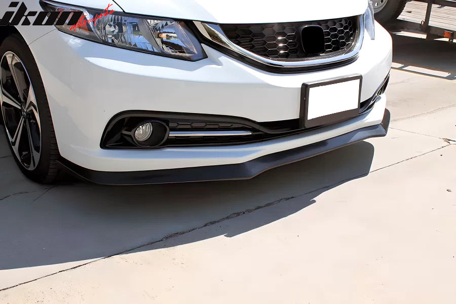2013-2015 Honda Civic Sedan CS Style Front Bumper Lip Unpainted PU
