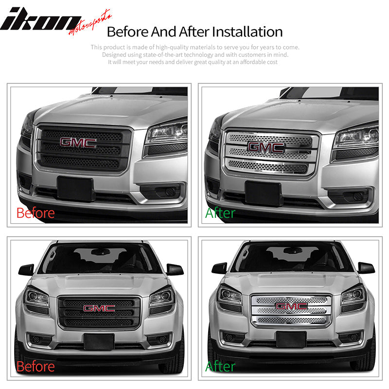2013-2016 GMC Acadia SL/SLE/SLT Chrome Tape On Grille Overlay 3 Bar