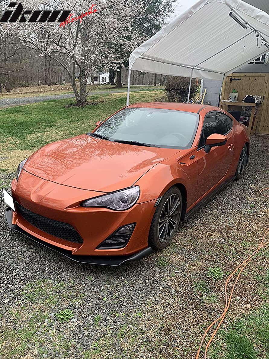 2013-2016 Scion FRS GR Style Unpainted Black Front Bumper Lip PU