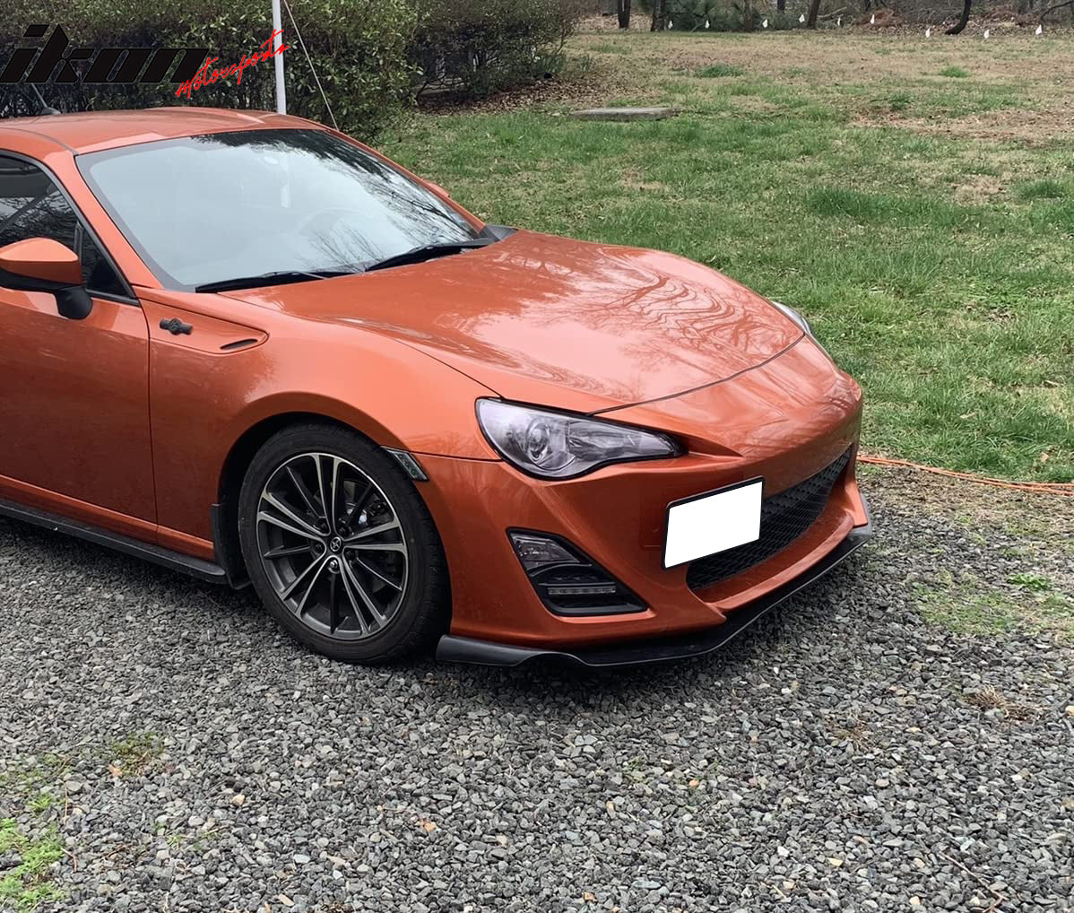 2013-2016 Scion FRS GR Style Unpainted Black Front Bumper Lip PU