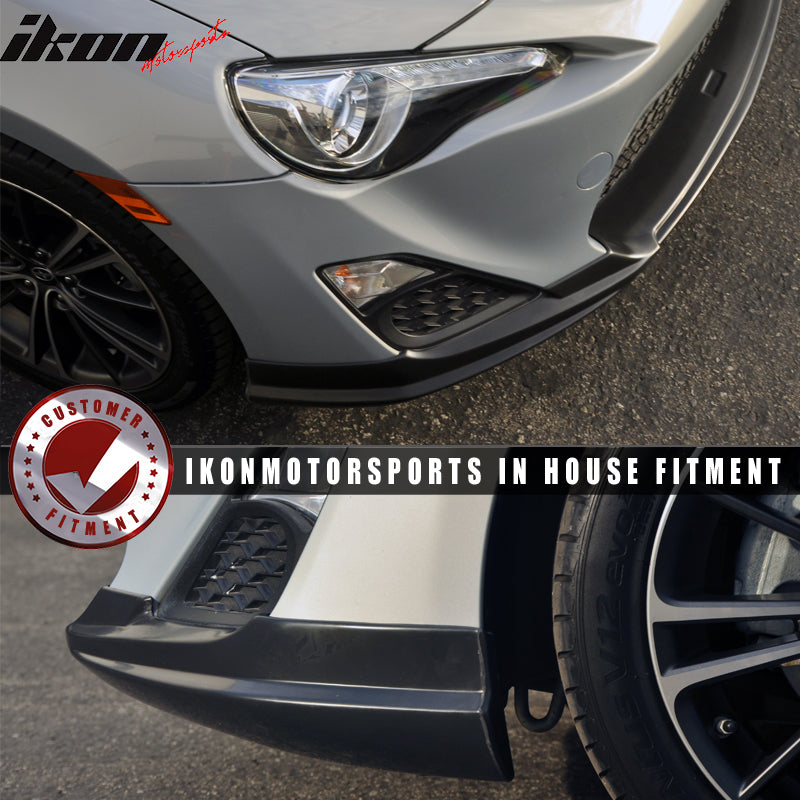 2013-2016 Scion FRS Type-T Style Unpainted Black Front Bumper Lip PU