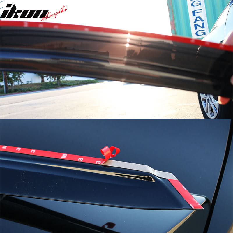 2013-2018 Ford Fusion Mugen Style Smoke Tinted Window Visors Acrylic
