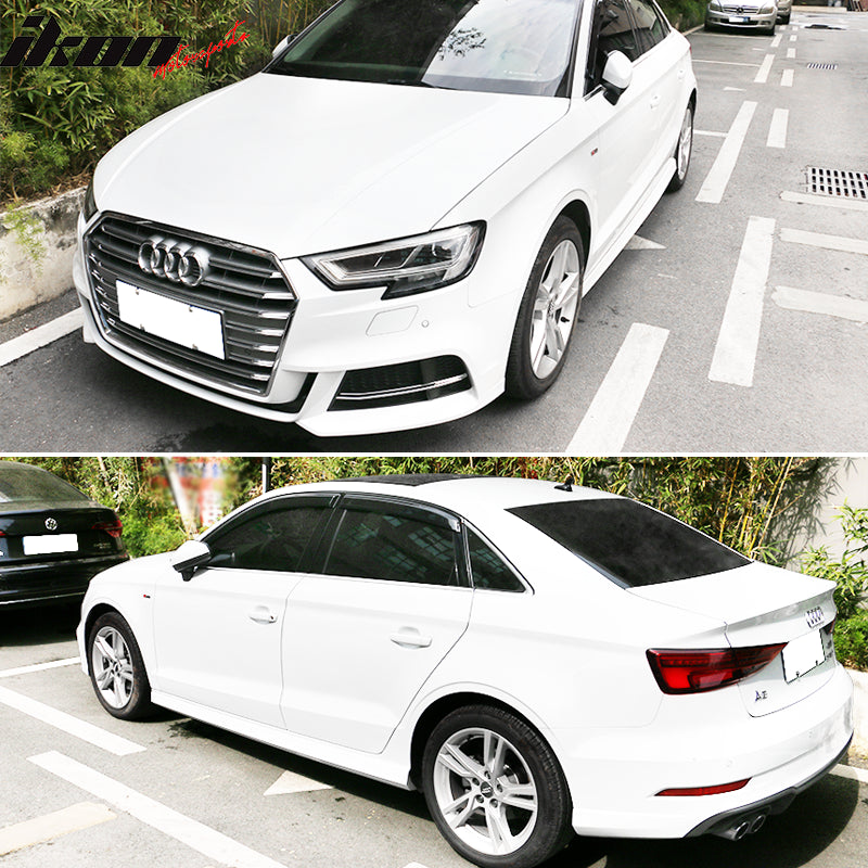 2013-2019 Audi A3 S3 RS3 Sedan Slim Style Acrylic Window Visors 4PC