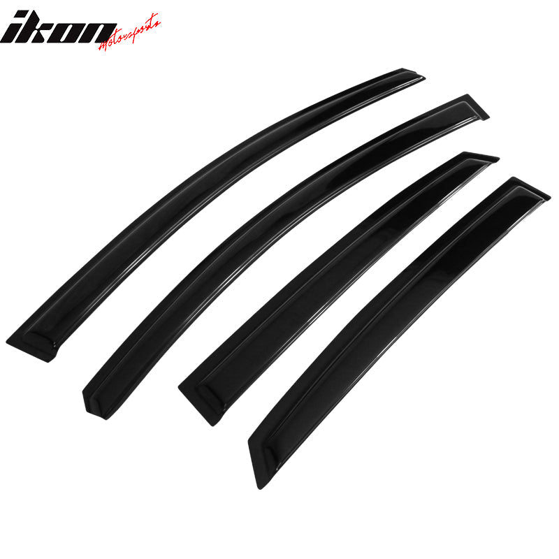 2013-2019 Nissan Sentra Slim Style Smoke Window Visor Guard Acrylic
