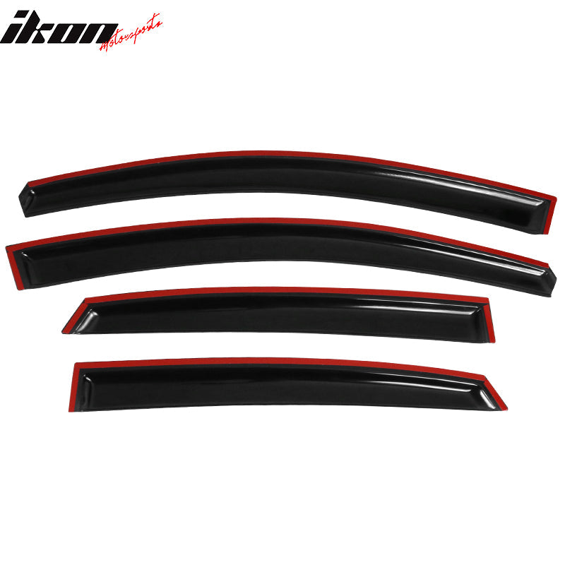 2013-2019 Nissan Sentra Slim Style Smoke Window Visor Guard Acrylic
