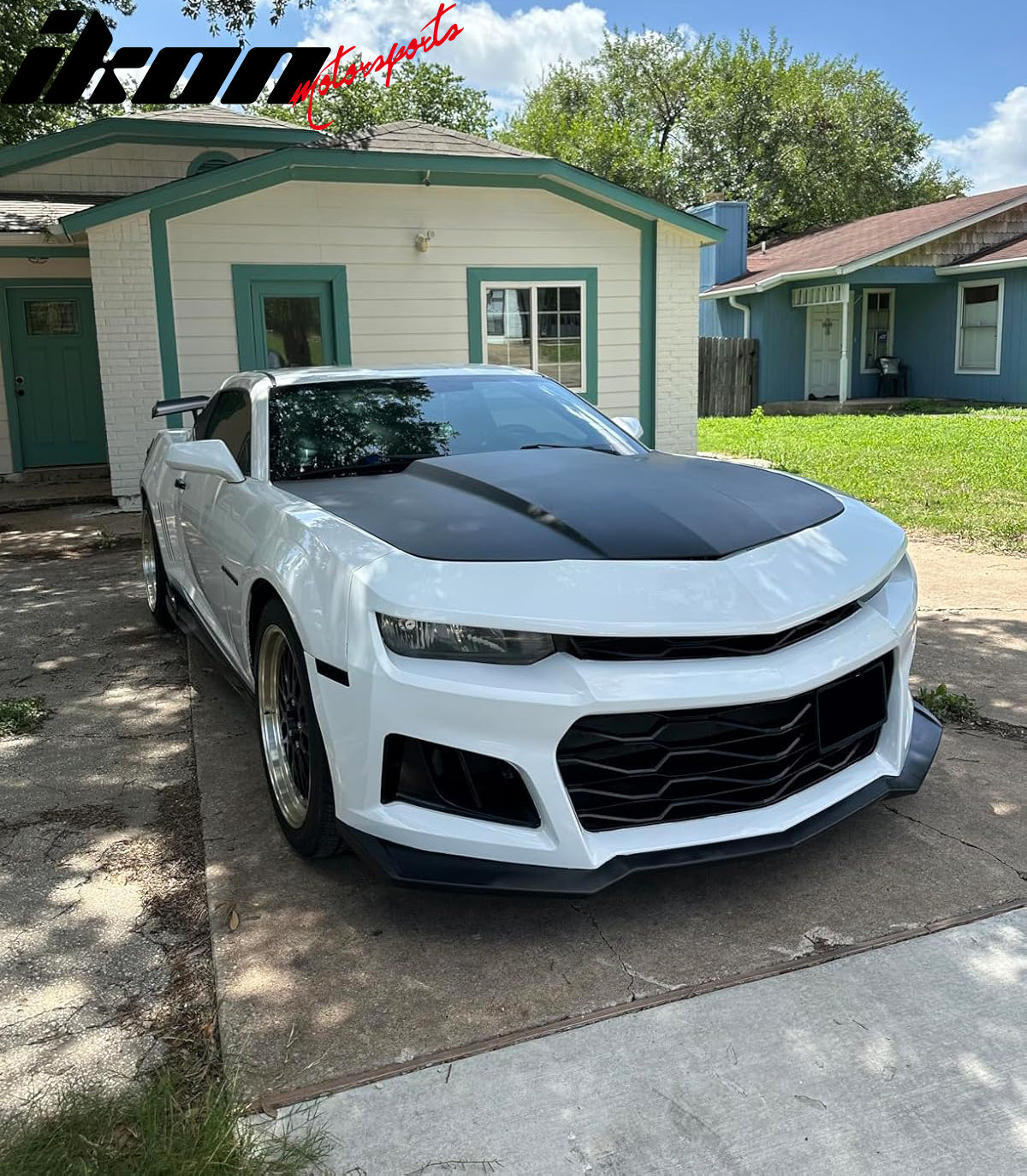 2014-2015 Chevy Camaro ZL1 Style Unpainted Black Front Bumper Cover PP