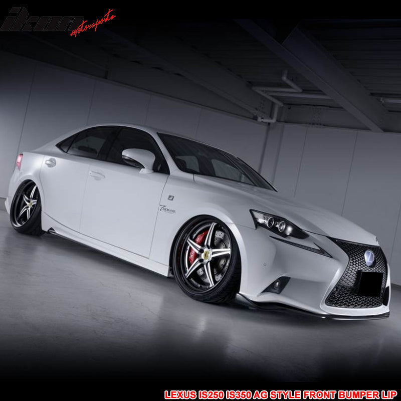 2014-2016 Lexus IS F Sport AG Unpainted Black Front Bumper Lip PU