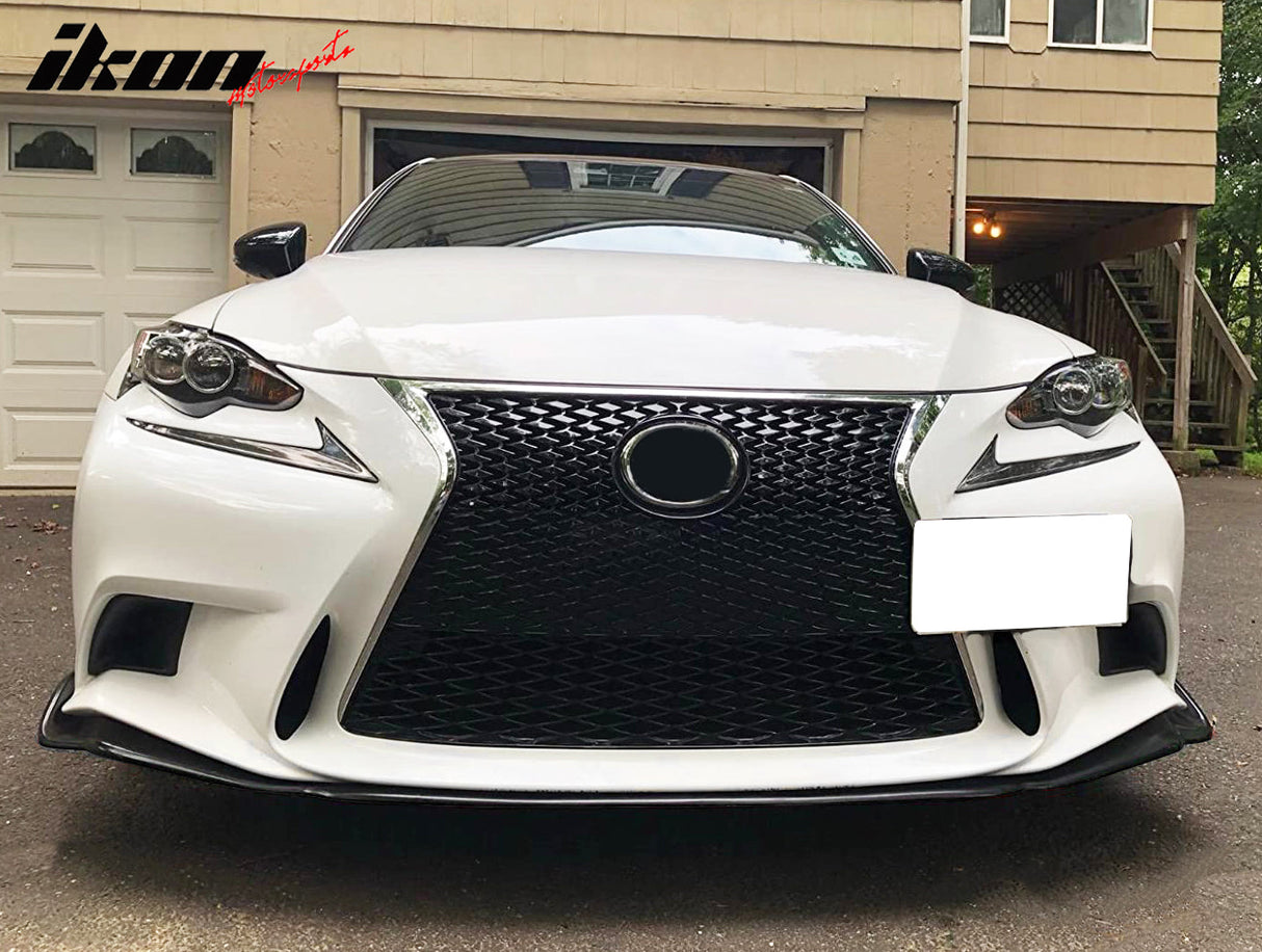 2014-2016 Lexus IS F Sport AG Unpainted Black Front Bumper Lip PU