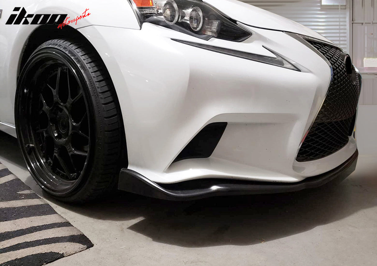 2014-2016 Lexus IS F Sport AG Unpainted Black Front Bumper Lip PU