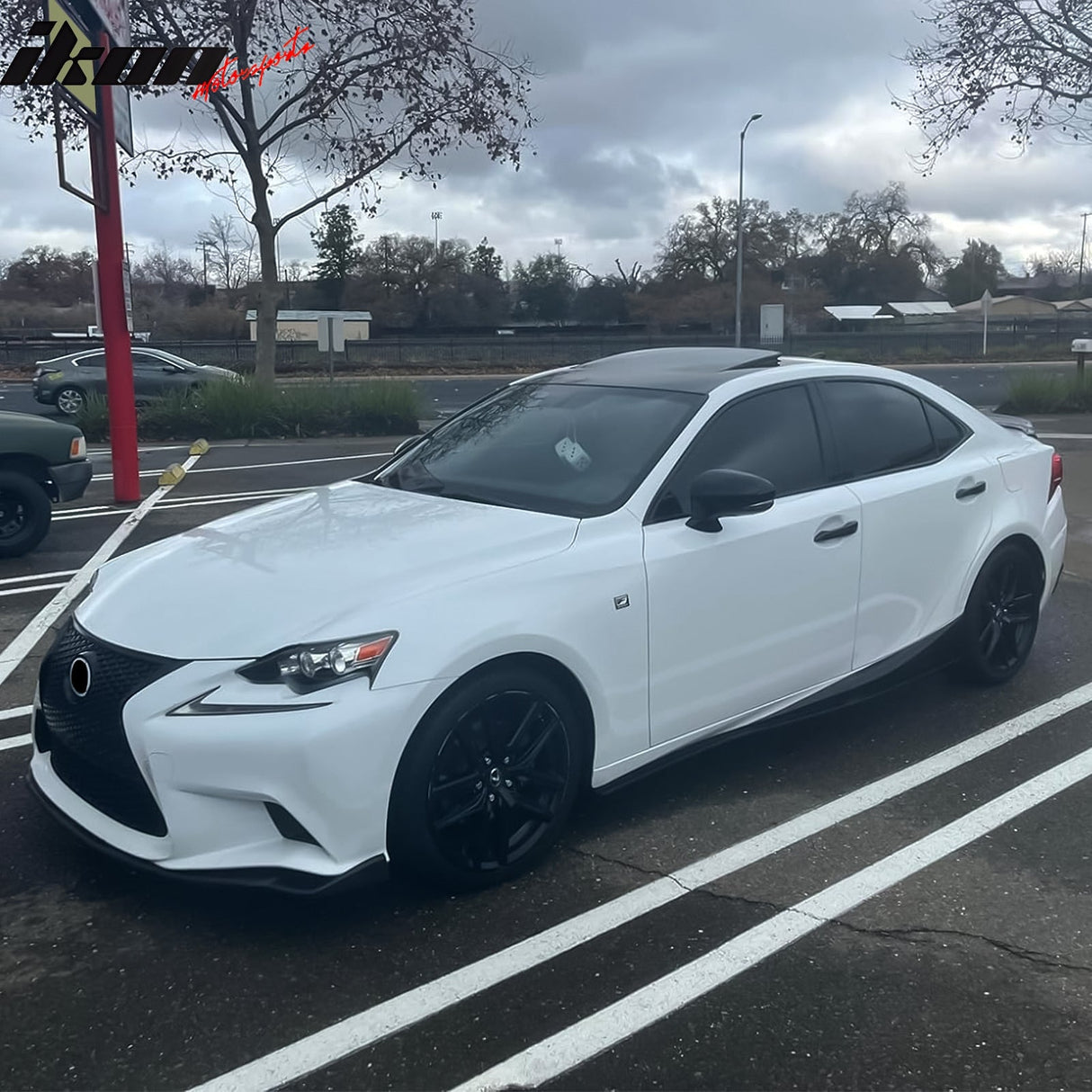 2014-2016 Lexus IS F Sport AG Unpainted Black Front Bumper Lip PU