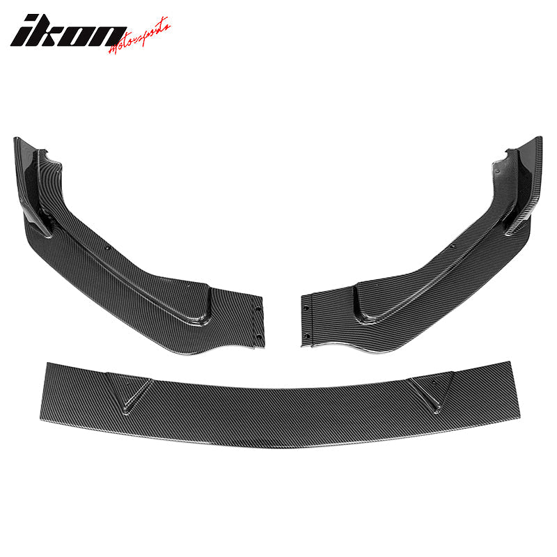 2014-2017 Infiniti Q50 Carbon Fiber Print 3PCS Front Bumper Lip PP