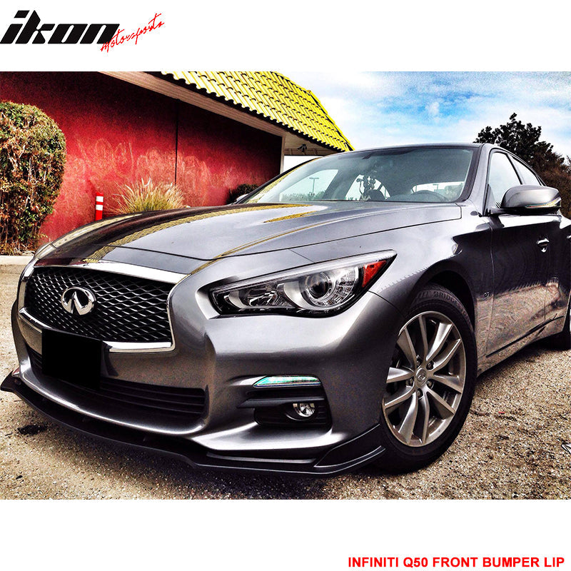 2014-2017 Infiniti Q50 Base Model T Style Front Bumper Spoiler PU