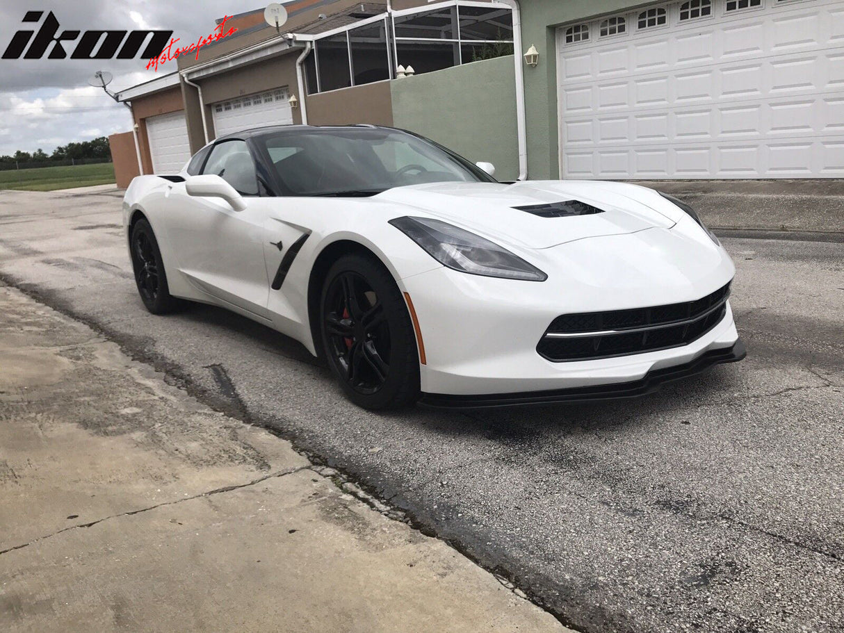 2014-2019 Chevrolet Corvette C7 ST Style Unpainted Front Bumper Lip PU