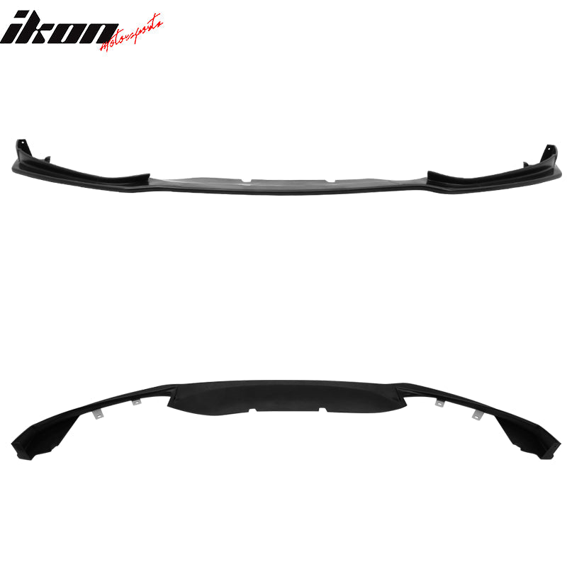 2014-2020 BMW F32 F33 F36 E Style Unpainted Black Front Bumper Lip PU