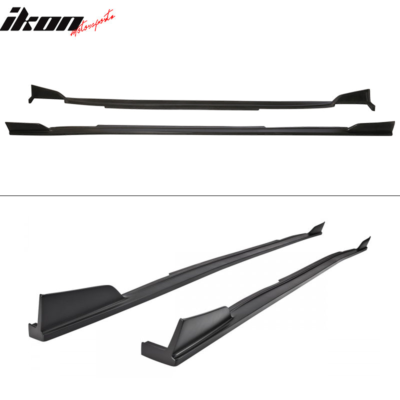 2014-2023 Infiniti Q50 ST Style Black Side Skirts Rocker Pannel PU