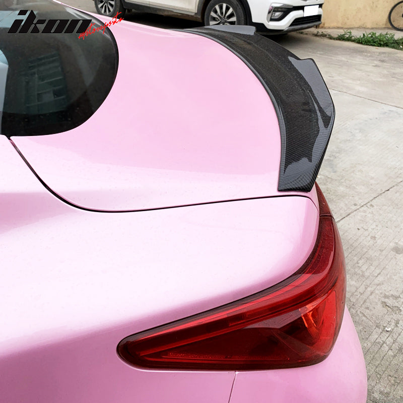 2014-24 Infiniti Q50 PSM Style Carbon Fiber Rear Spoiler Wing Lip Wing