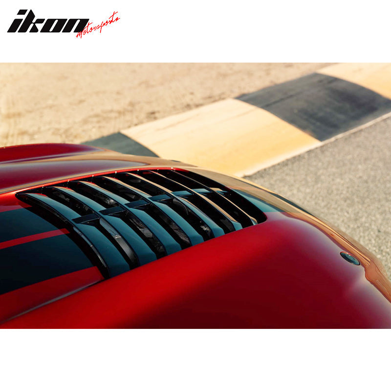 2015-2017 Ford Mustang Hood GT500 Style Black Car Hood Cover Aluminum