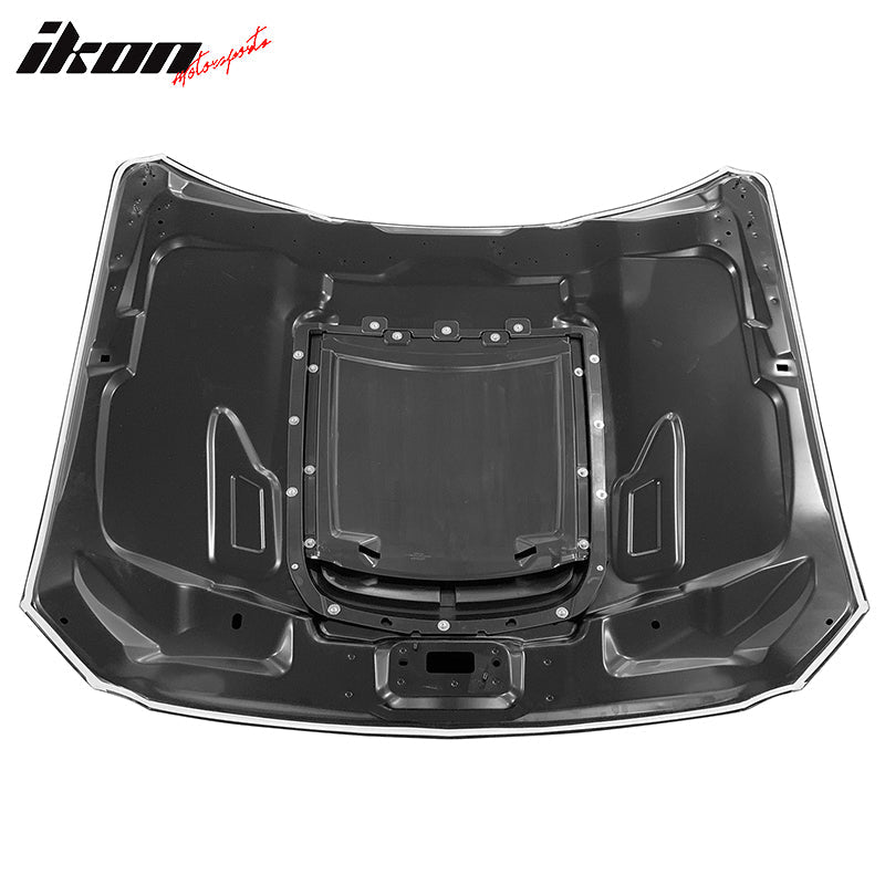 2015-2017 Ford Mustang Hood GT500 Style Black Car Hood Cover Aluminum