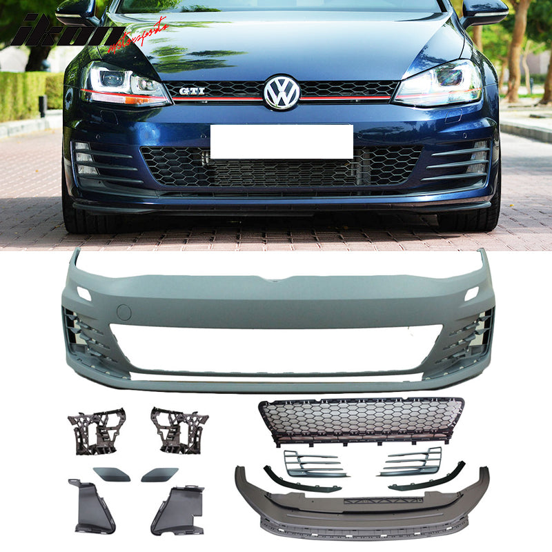2015-2017 Volkswagen Golf 7 MK7 Front Bumper Cover No PDC GTI Style