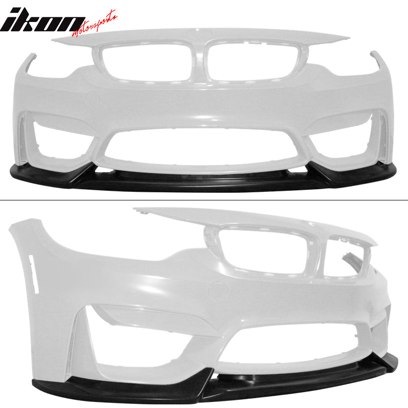 2015-2020 BMW F80 M3 F82 F83 M4 VRS Black Front Lip SplitterSpoiler PU