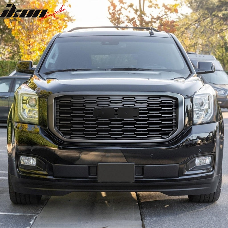 2015-2020 GMC Yukon XL Denali Style Black Front Bumper Grille ABS