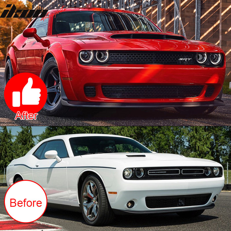 2015-2023 Dodge Challenger Front Full Bumper & Lip + Fender Flares PP