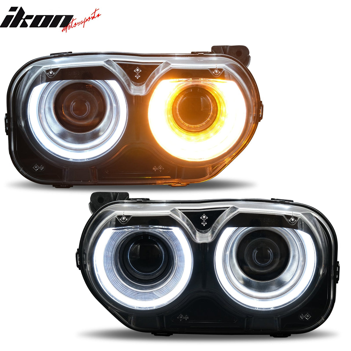 2015-2023 Dodge Challenger RGB DRL LED Headlights Lamps with 10 Colors