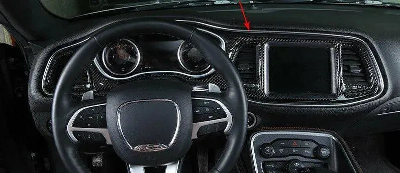 2015-2023 Dodge Challenger Real Carbon Fiber Interior Dashboard Overlay