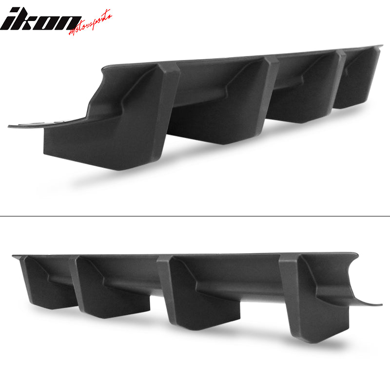 2015-2023 Dodge Challenger Unpainted Rear Bumper Lip Diffuser 4 Fin PP